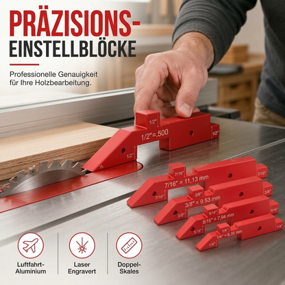 🔧 50 % RABATT📏Einstellblöcke aus Aluminiumlegierung für die Holzbearbeitung