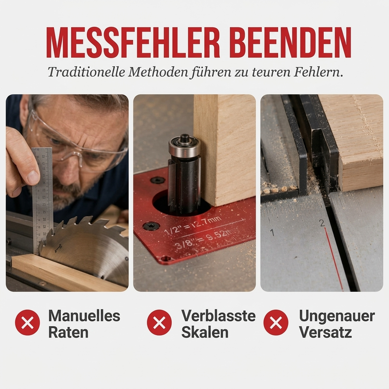 🔧 50 % RABATT📏Einstellblöcke aus Aluminiumlegierung für die Holzbearbeitung
