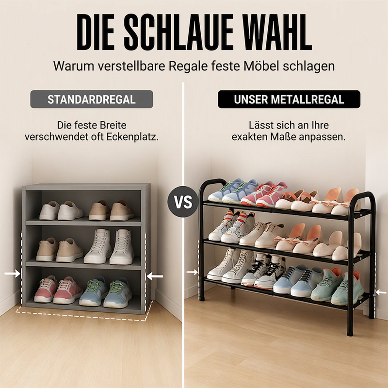 👟 50% RABATT! 🏠  Erweiterbares Schuhregal✨