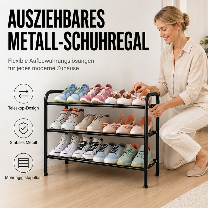 👟 50% RABATT! 🏠  Erweiterbares Schuhregal✨