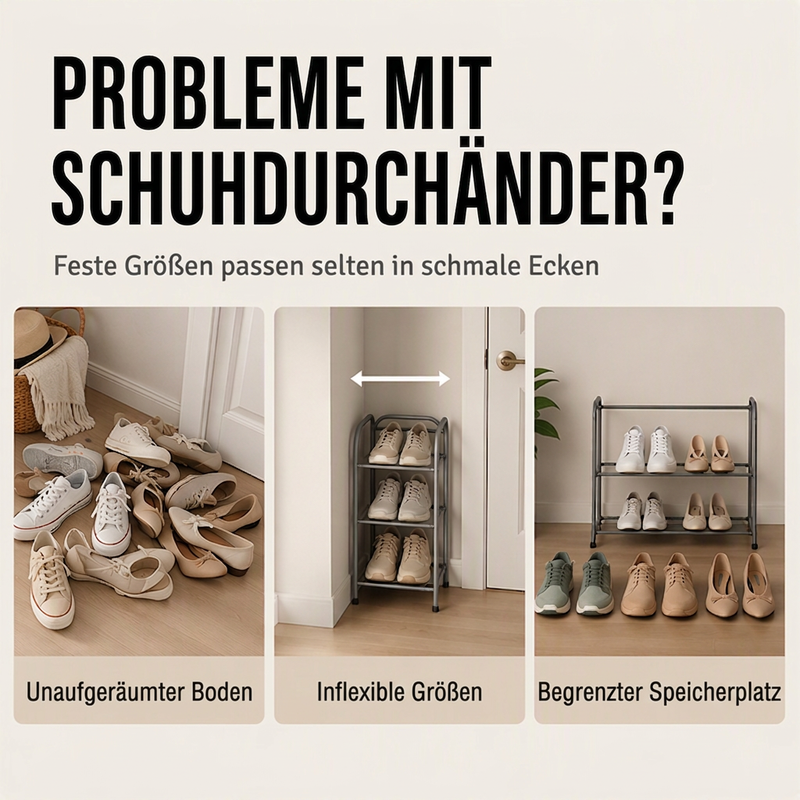 👟 50% RABATT! 🏠  Erweiterbares Schuhregal✨