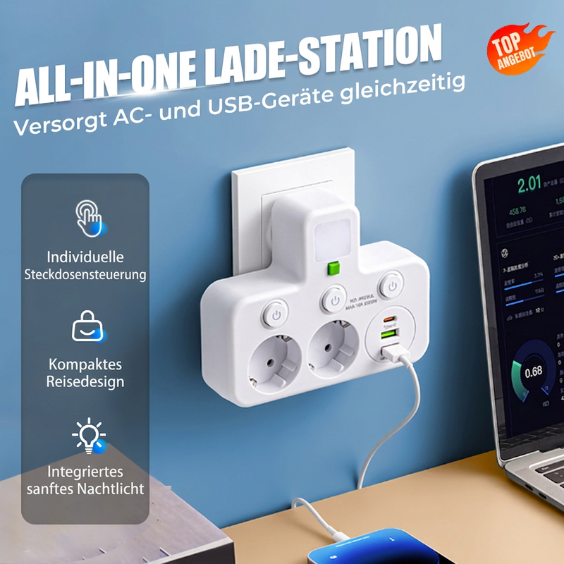 ⏳Begrenzte Zeit 50% Rabatt💥Intelligente Steckdosenleiste mit USB-Anschlüssen