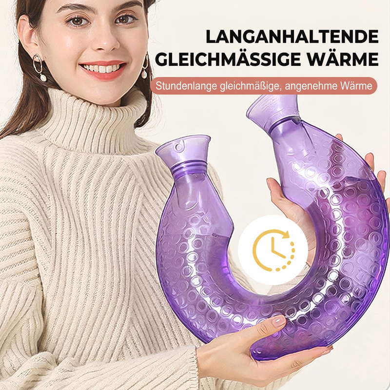 1400 ml U-förmige Wärmflasche für Nacken und Schultern