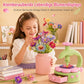 🌸 DIY-Blumenstrauß-Bastelset für Kinder mit Blumenpresse – Kunst- und Bastelspielzeug, Geschenk für Mädchen