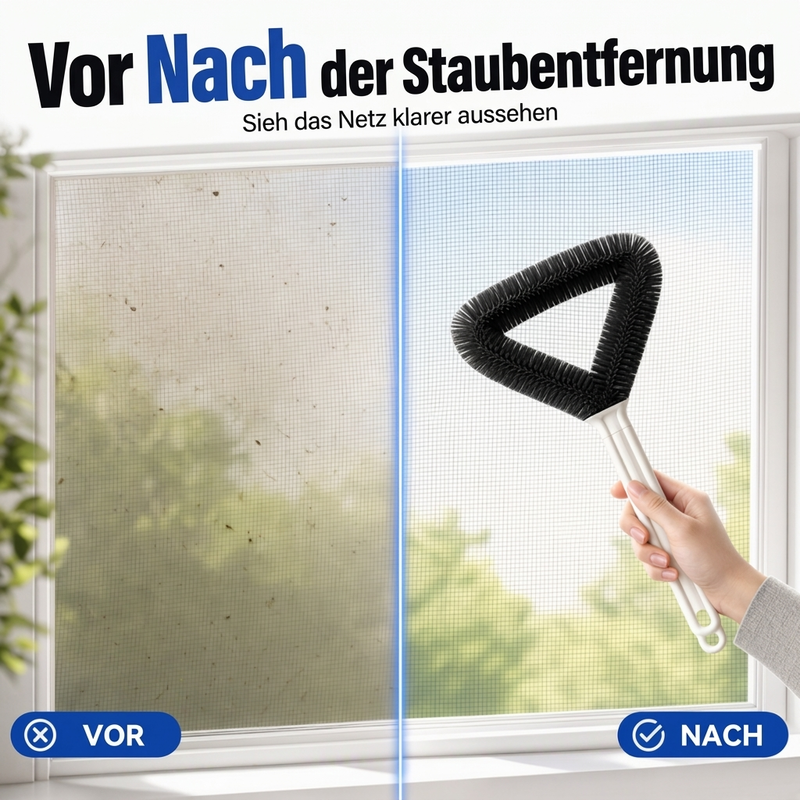 🧹 Reinigungsbürste für Fliegengitter ohne Demontage