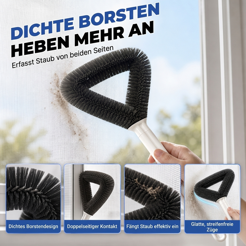 🧹 Reinigungsbürste für Fliegengitter ohne Demontage