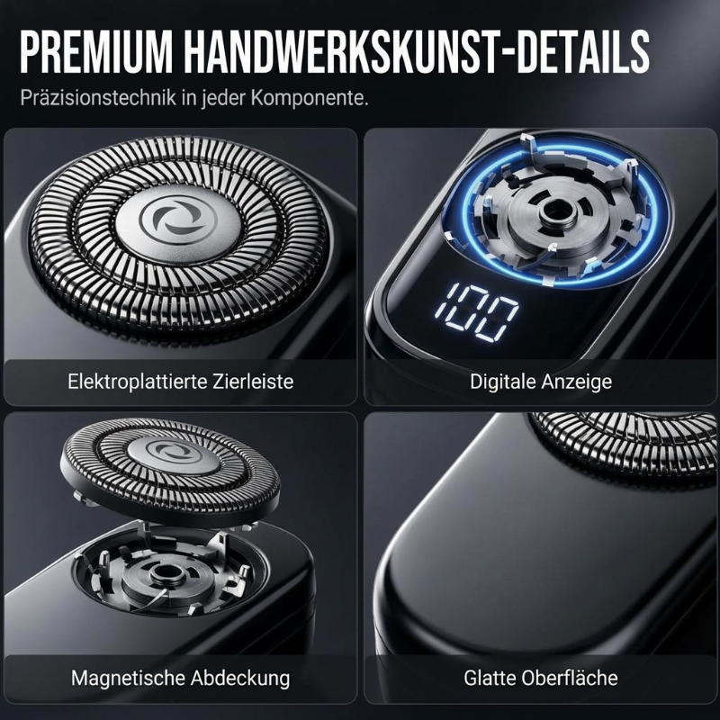 Wiederaufladbarer magnetischer Mini-Taschenrasierer