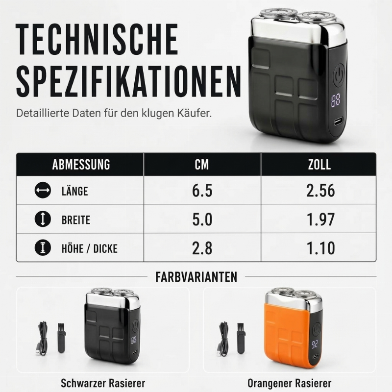 Wiederaufladbarer magnetischer Mini-Taschenrasierer