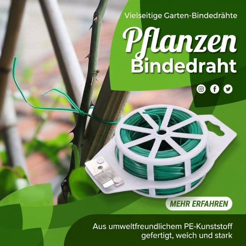 ⏳Begrenzte Zeit 50% Rabatt💥Garten-Drehbindedraht mit Schere