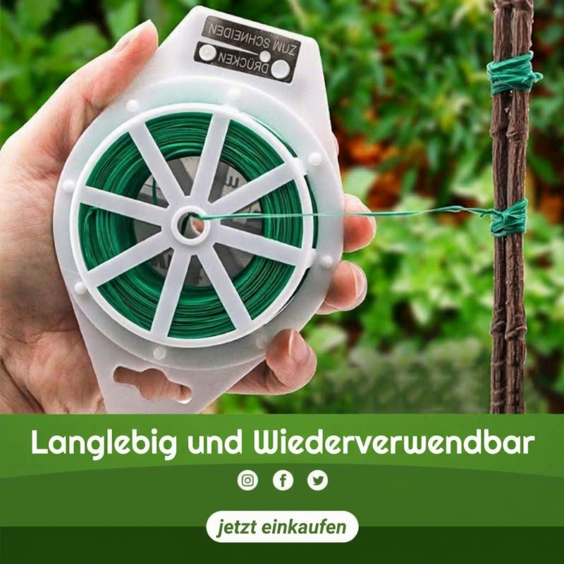 ⏳Begrenzte Zeit 50% Rabatt💥Garten-Drehbindedraht mit Schere