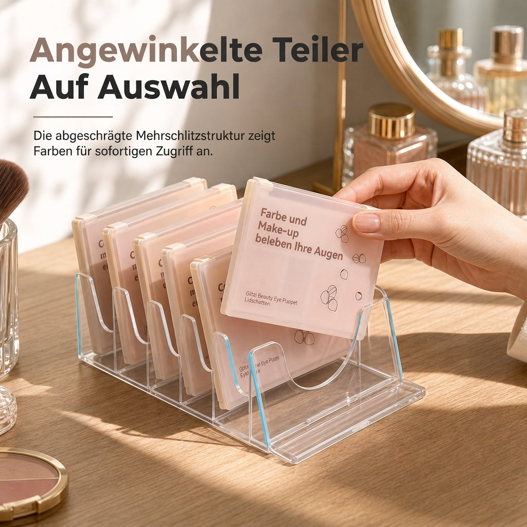⏳Begrenzte Zeit 50% Rabatt💥Transparente unterteilte Lidschattenpaletten-Aufbewahrung