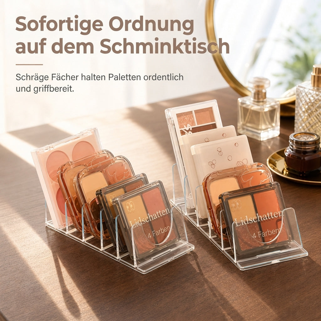 ⏳Begrenzte Zeit 50% Rabatt💥Transparente unterteilte Lidschattenpaletten-Aufbewahrung