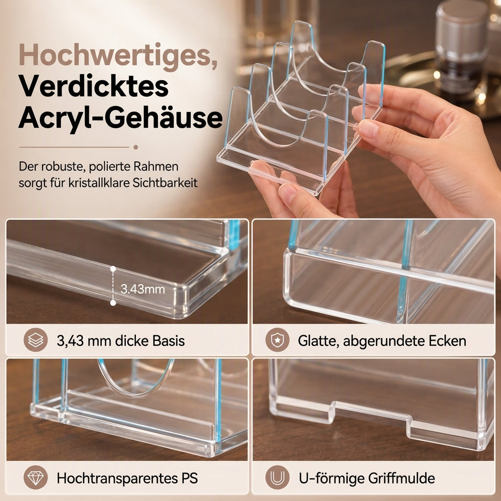 ⏳Begrenzte Zeit 50% Rabatt💥Transparente unterteilte Lidschattenpaletten-Aufbewahrung
