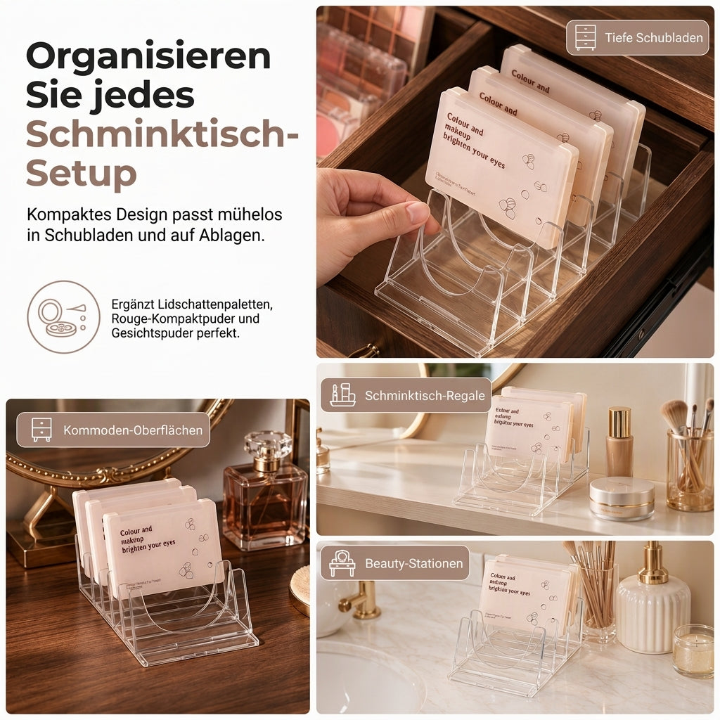 ⏳Begrenzte Zeit 50% Rabatt💥Transparente unterteilte Lidschattenpaletten-Aufbewahrung