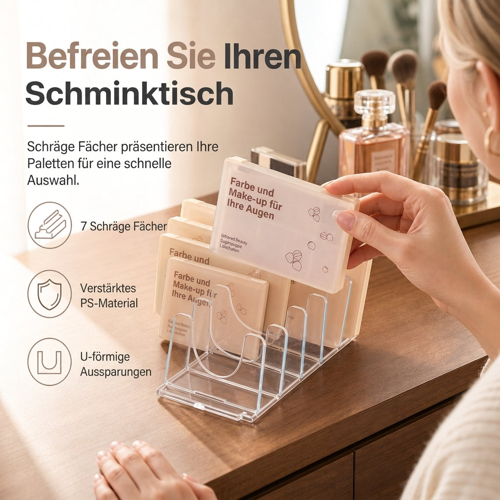⏳Begrenzte Zeit 50% Rabatt💥Transparente unterteilte Lidschattenpaletten-Aufbewahrung