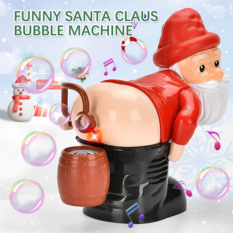🎅Bereit für Weihnachten!🎄 50% RABATT🎅 | Lustiger Weihnachtsmann Seifenblasenmaschine – mit Musik, Lichtern und weihnachtlichem Seifenblasenspaß