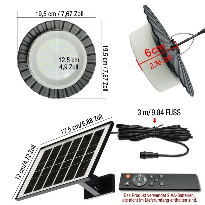 ☀️50% RABATT💡Verstellbares und wasserdichtes Solar-Hängeleuchten-Set
