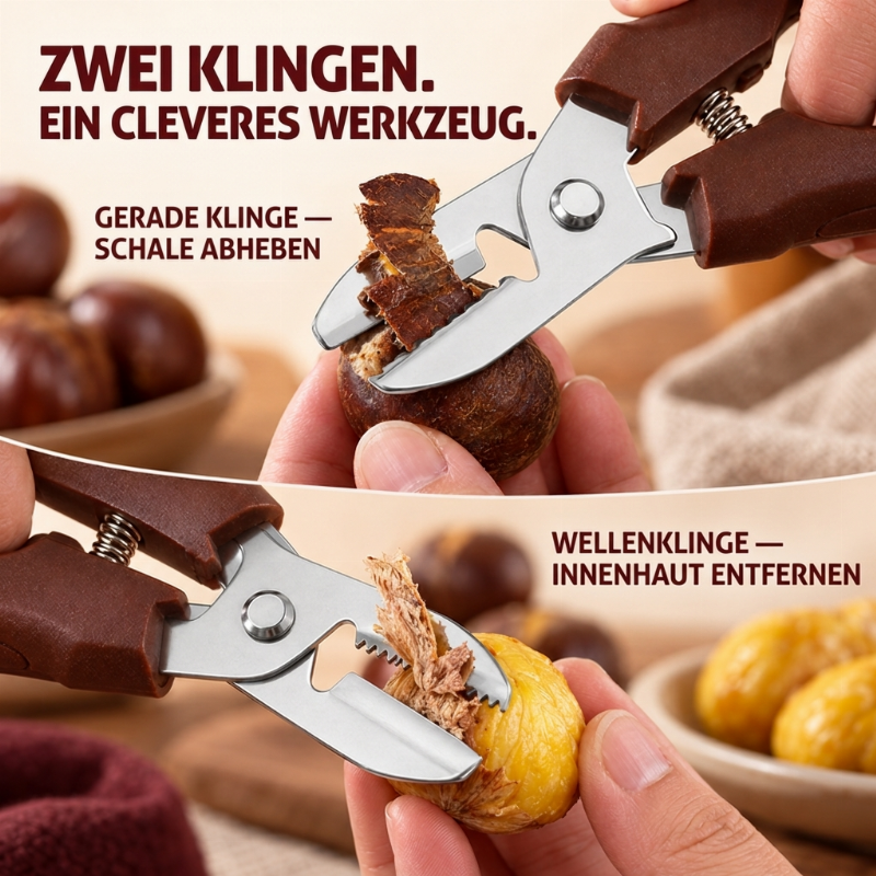 🌰Begrenzte Zeit 50% Rabatt🔪Multifunktionales Kastanien-Schneide- und Schälwerkzeug