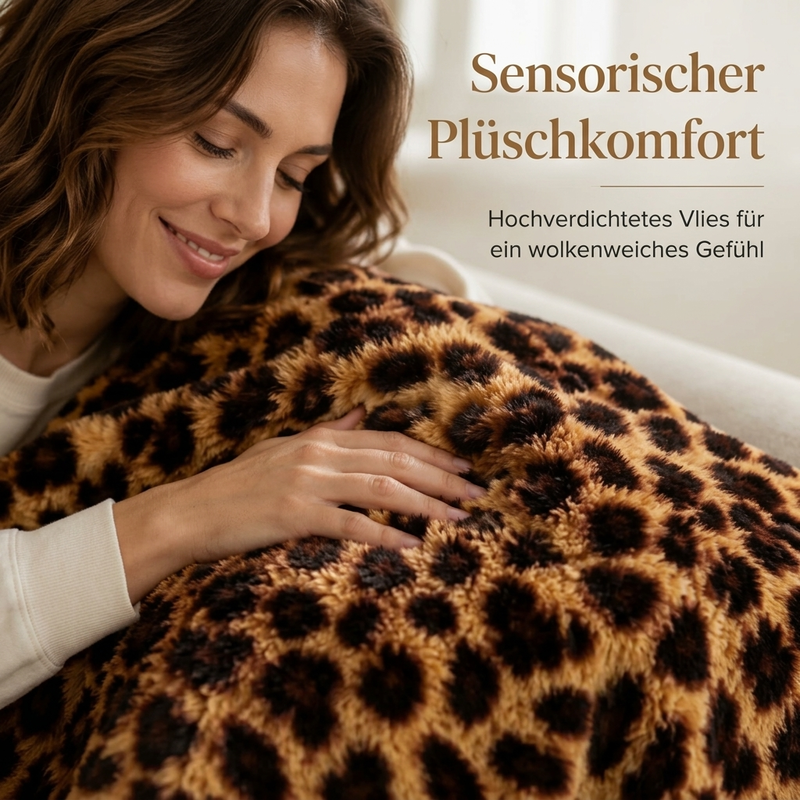⏳Begrenzte Zeit 50% Rabatt💥Ultraweiche Kuscheldecke mit Leopardenmuster