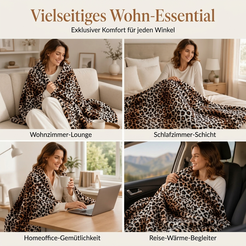 ⏳Begrenzte Zeit 50% Rabatt💥Ultraweiche Kuscheldecke mit Leopardenmuster