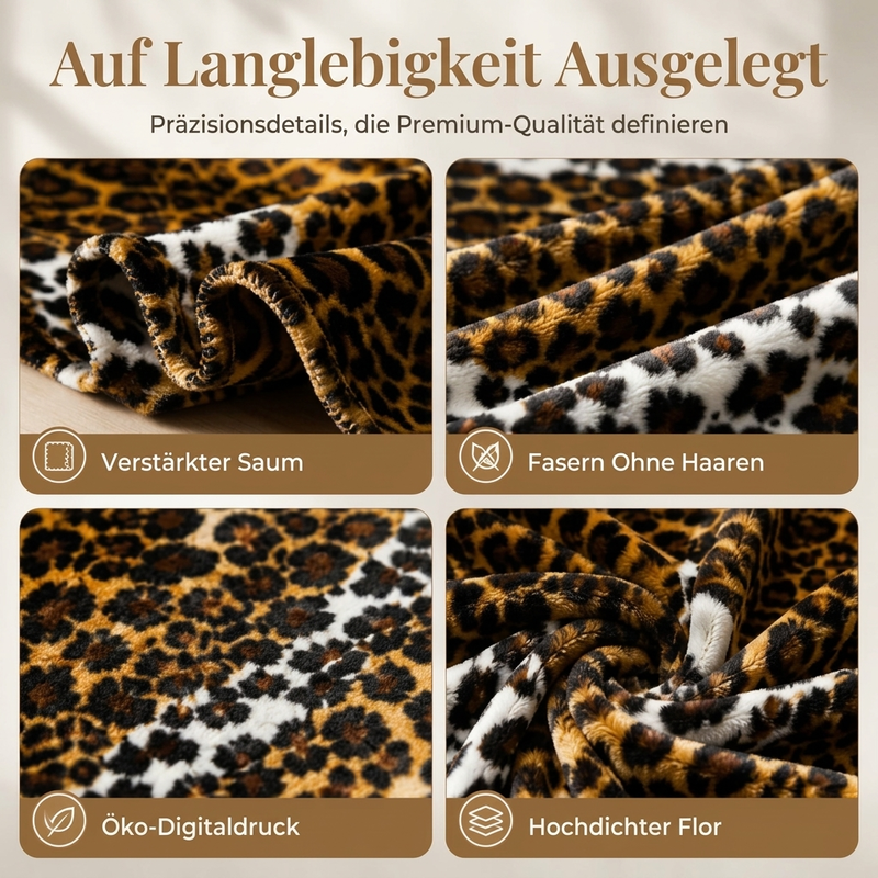 ⏳Begrenzte Zeit 50% Rabatt💥Ultraweiche Kuscheldecke mit Leopardenmuster