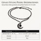 🖤 Sparen Sie 50 %! 🌙 Gothische Halskette aus Kristallperlen – Anhänger in Form eines hohlen Mondes ✨