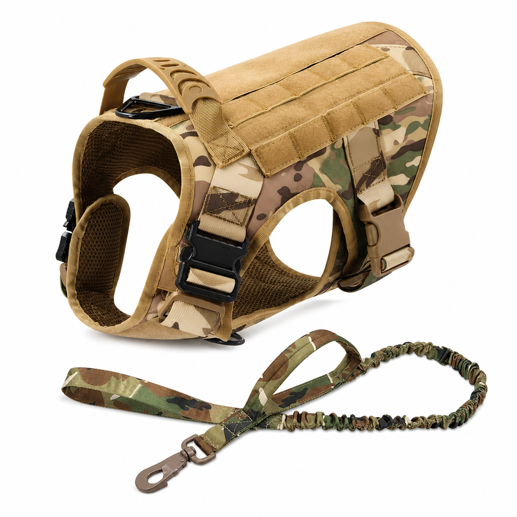 Tactical Dog Harness Heavy Duty Pet Working Vest for Medium and Large Dogs Quick Release Training Vest for Outdoor Activities