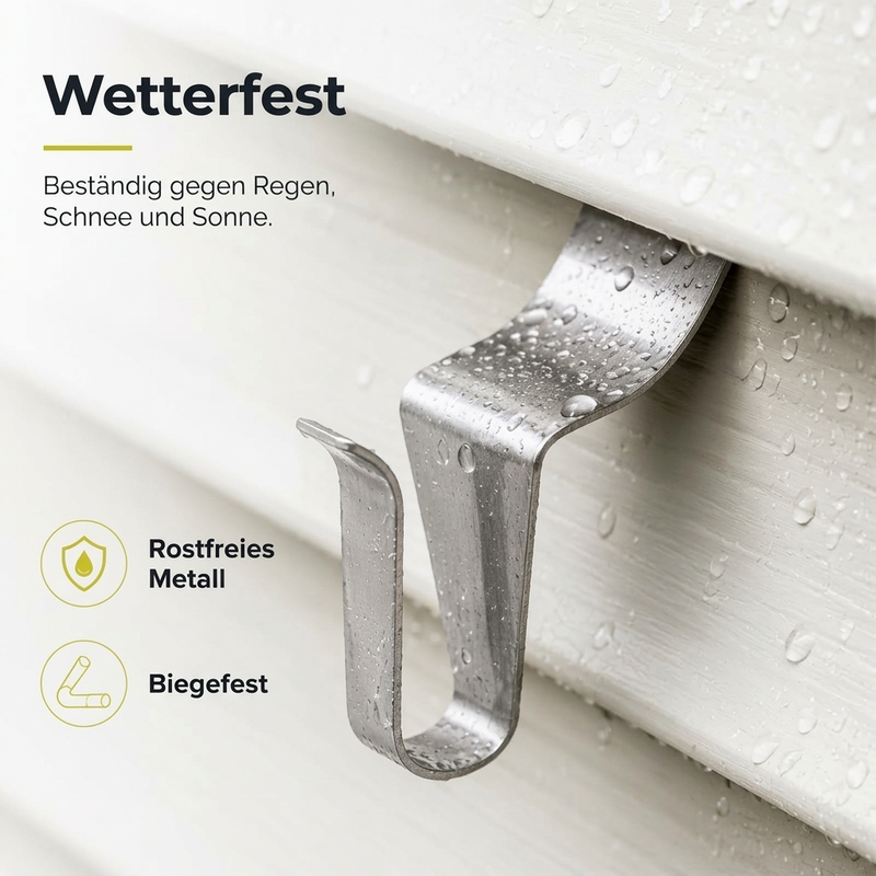 🏠 50% RABATT! 🔩 304 Edelstahl Vinyl-Fassadenhaken – Robust & bohrfrei ✨