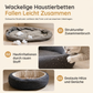 🐱50 % Rabatt☁️Rundes Katzenbett mit integriertem Kratzbrett, abnehmbares Kissen für Hauskatzen🐾