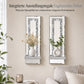 ⏳Begrenzte Zeit 50% Rabatt💥2er-Set Silberne, verspiegelte Kristall-Kerzenhalter mit Acryl-Kristallbrocken für Wohnzimmer, Esszimmer und als Wohndekoration