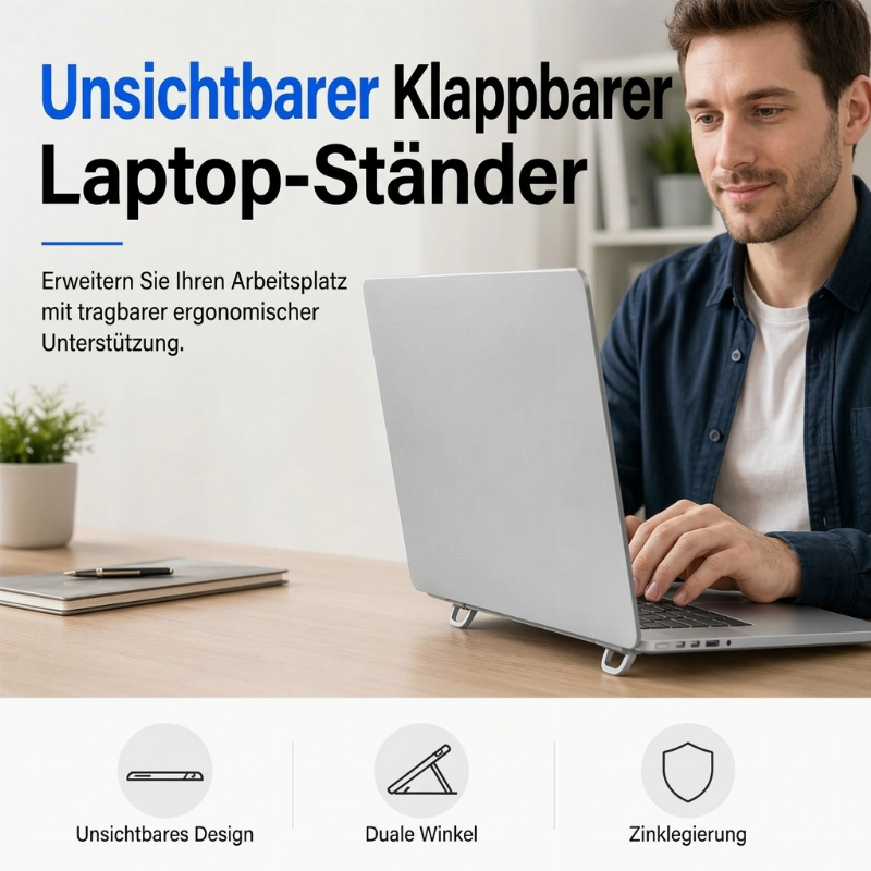 ⏳Begrenzte Zeit 50% Rabatt💥Verstellbarer unsichtbarer Laptopständer