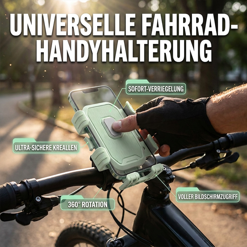 ⏳Begrenzte Zeit 50% Rabatt💥Stabiler Fahrrad- und Motorrad-Handyhalter