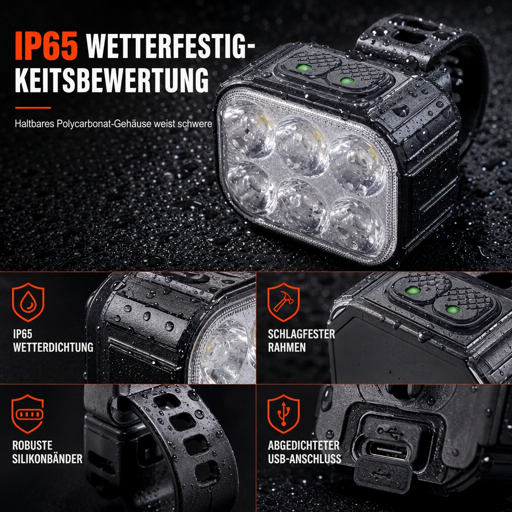 ⏳Begrenzte Zeit 50% Rabatt💥Helles Fahrradlicht-Set mit Frontscheinwerfer und Rücklicht für Nachtsicherheit Warnung Mountainbike Zubehör