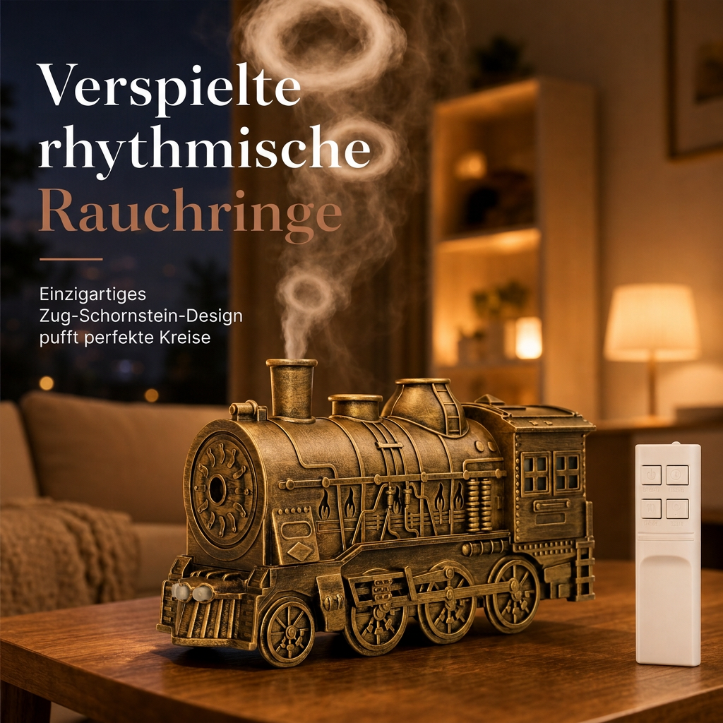 ⏳Begrenzte Zeit 50% Rabatt💥Retro-Zug Ultraschall-Luftbefeuchter mit Fernbedienung