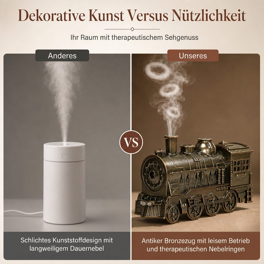 ⏳Begrenzte Zeit 50% Rabatt💥Retro-Zug Ultraschall-Luftbefeuchter mit Fernbedienung