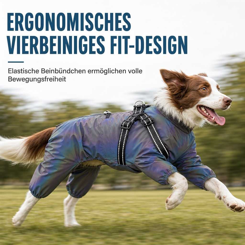 ⏳Begrenzte Zeit 50% Rabatt💥Leichter wasserabweisender vierbeiniger Hundemantel – reflektierend, mit Leinenbefestigung, für kleine und große Hunde