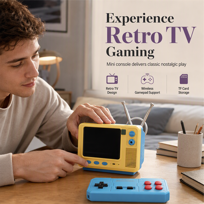 ⏳Begrenzte Zeit 50% Rabatt💥Klassische Retro Mini TV-Spielekonsole GV300S – Nostalgische kabellose Handheld-Konsole mit TF-Kartenversion