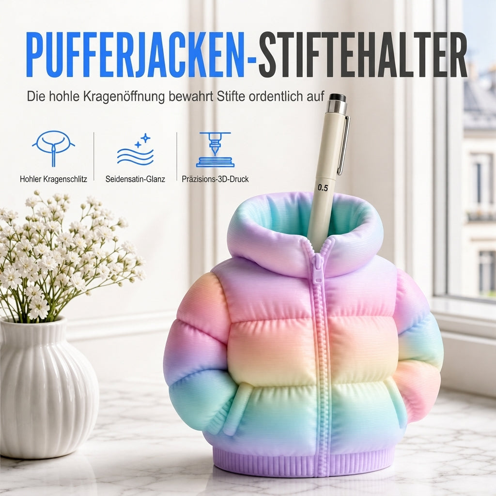 ⏳Begrenzte Zeit 50% Rabatt💥3D-gedruckter Puffer-Stiftehalter, auslaufsig abstrakter Desktop-Becher und Schreibwaren-Organizer für Studenten