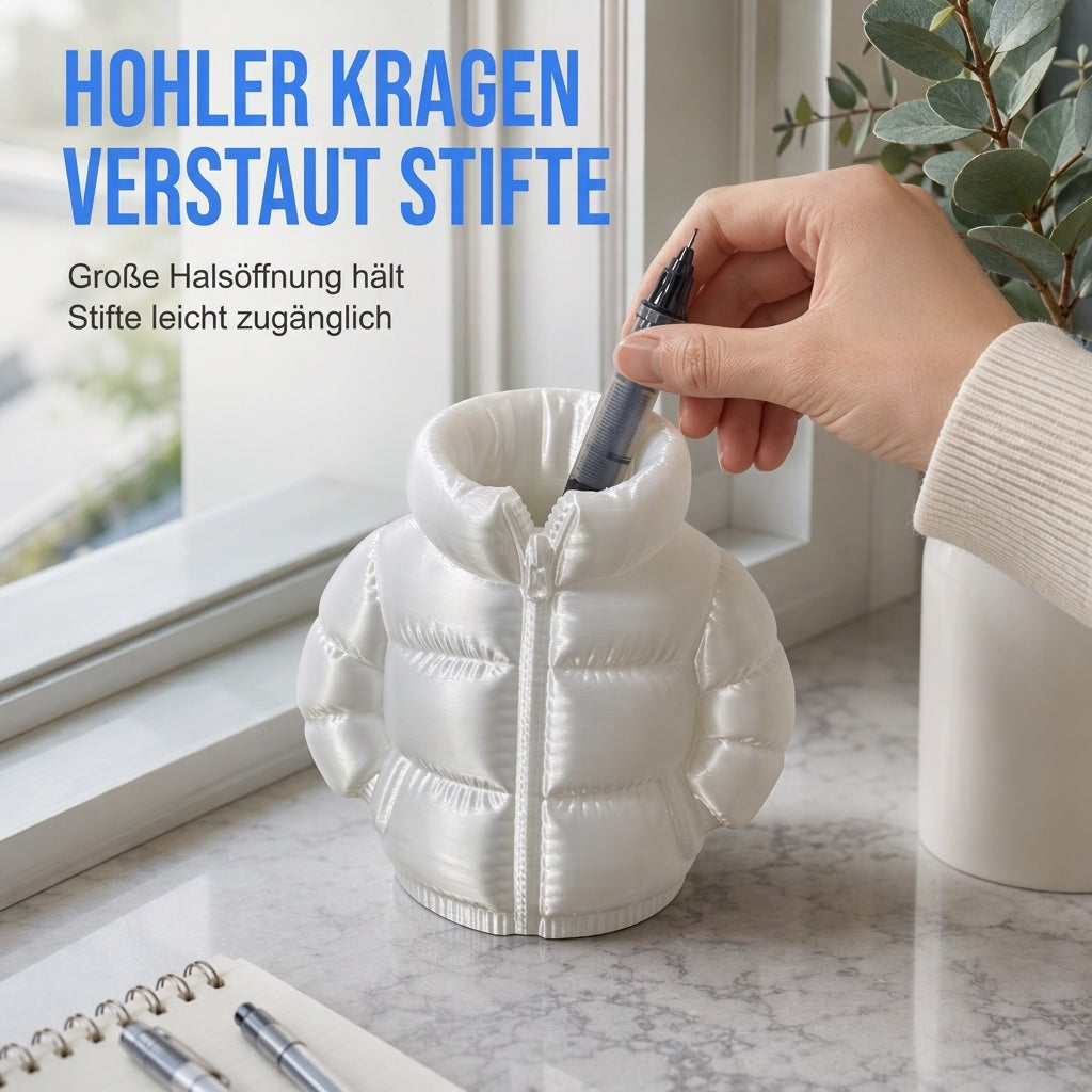 ⏳Begrenzte Zeit 50% Rabatt💥3D-gedruckter Puffer-Stiftehalter, auslaufsig abstrakter Desktop-Becher und Schreibwaren-Organizer für Studenten