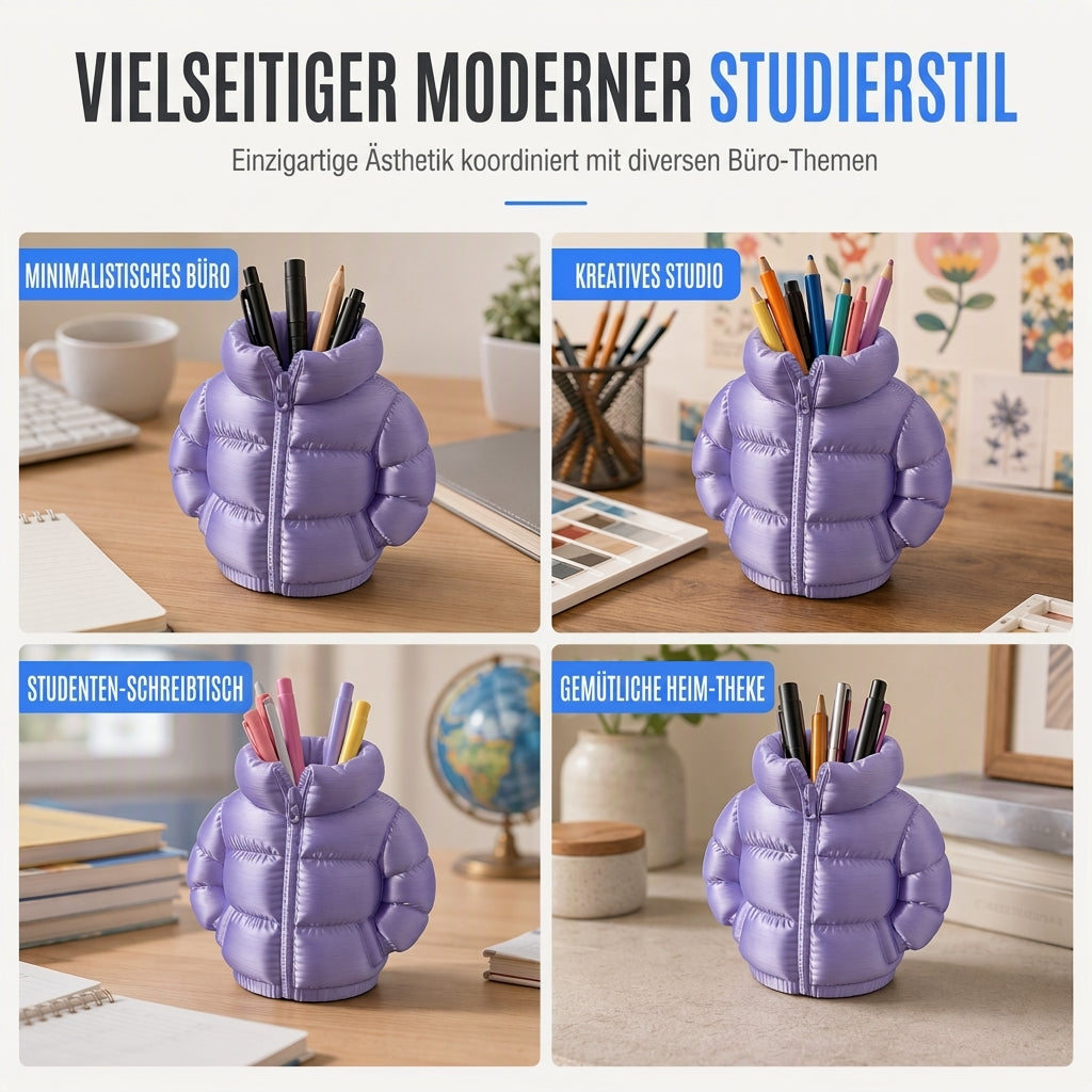 ⏳Begrenzte Zeit 50% Rabatt💥3D-gedruckter Puffer-Stiftehalter, auslaufsig abstrakter Desktop-Becher und Schreibwaren-Organizer für Studenten