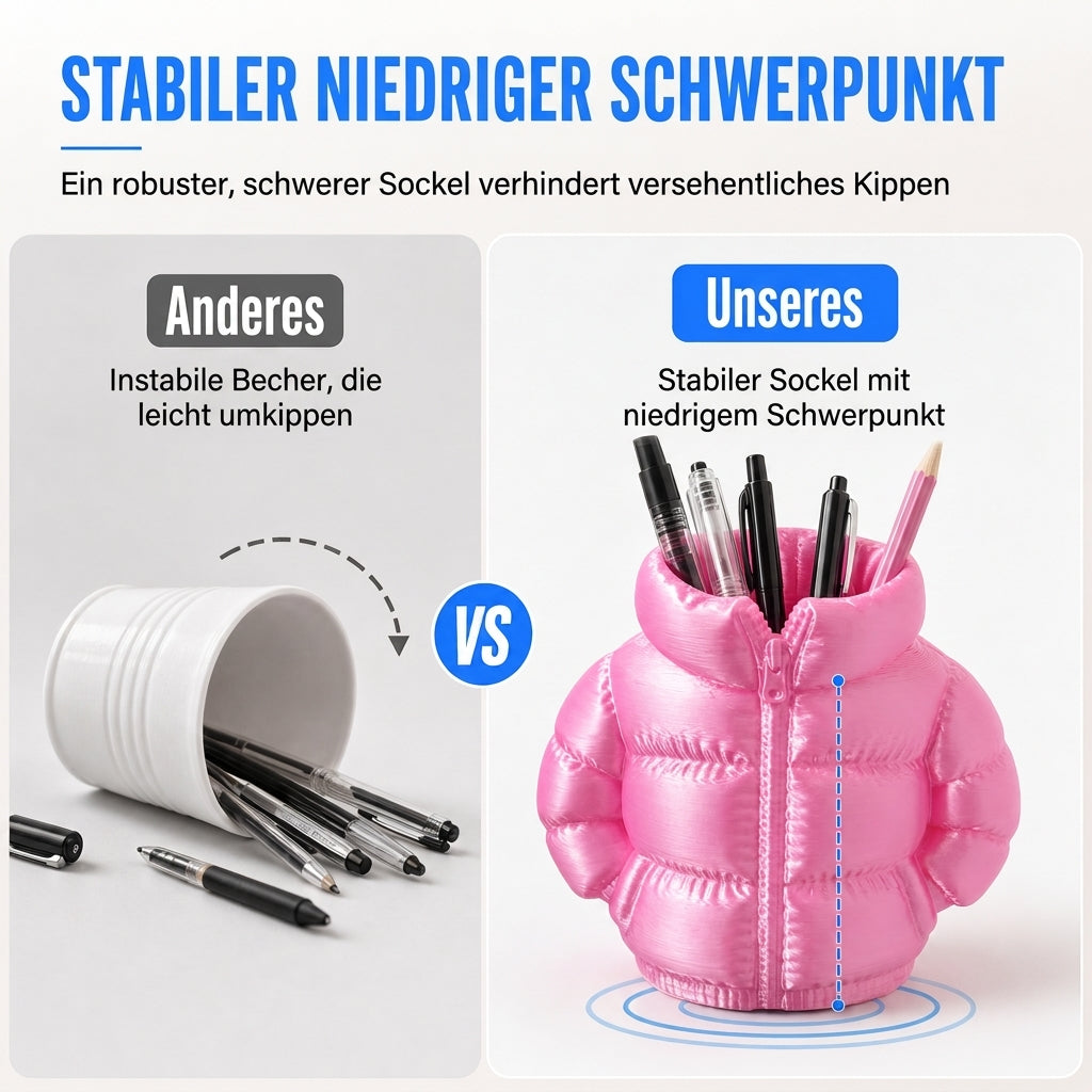 ⏳Begrenzte Zeit 50% Rabatt💥3D-gedruckter Puffer-Stiftehalter, auslaufsig abstrakter Desktop-Becher und Schreibwaren-Organizer für Studenten