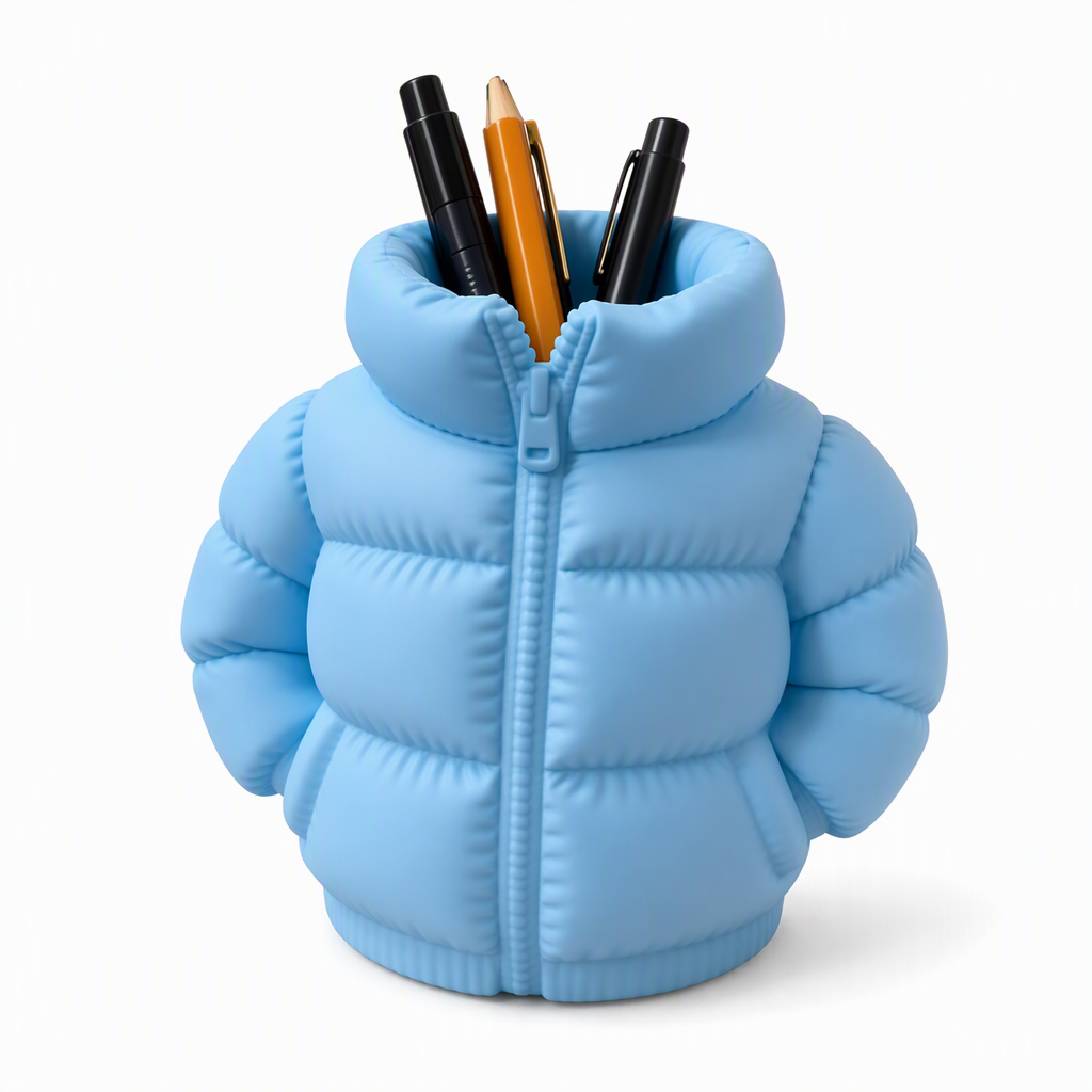 ⏳Begrenzte Zeit 50% Rabatt💥3D-gedruckter Puffer-Stiftehalter, auslaufsig abstrakter Desktop-Becher und Schreibwaren-Organizer für Studenten