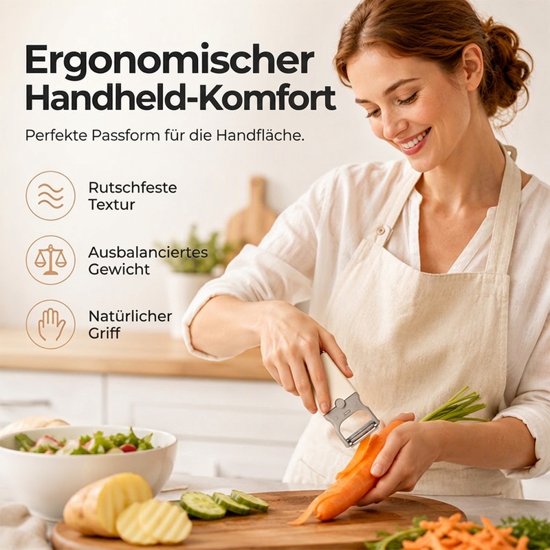⏳Begrenzte Zeit 50% Rabatt💥3-in-1 Gemüseschäler und -reibe mit Klingen aus 420 Edelstahl