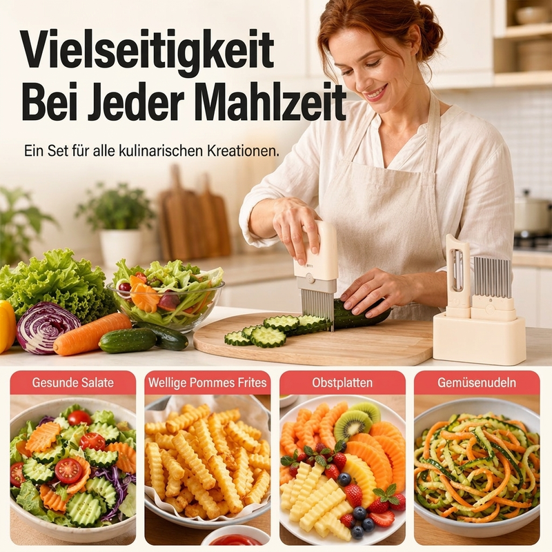 ⏳Begrenzte Zeit 50% Rabatt💥3-in-1 Gemüseschäler und -reibe mit Klingen aus 420 Edelstahl