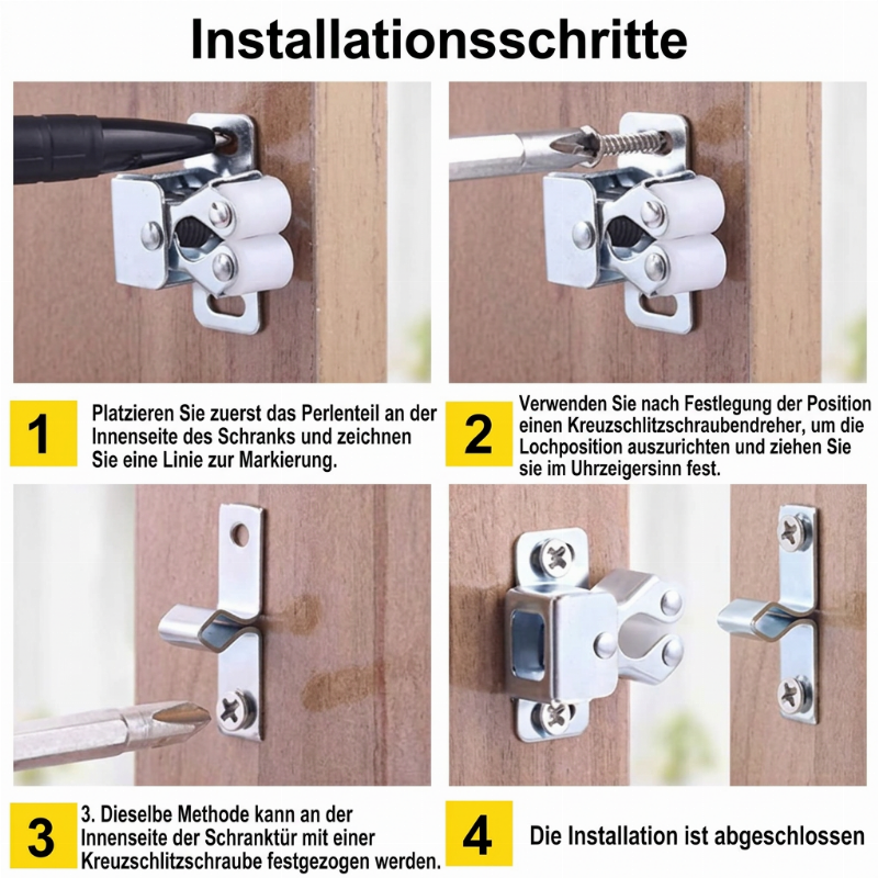 ⏳Begrenzte Zeit 50% Rabatt💥Leises & robustes klassisches Türschloss | Aus Edelstahl, ohne Zuschlagen für UK Wohnungen