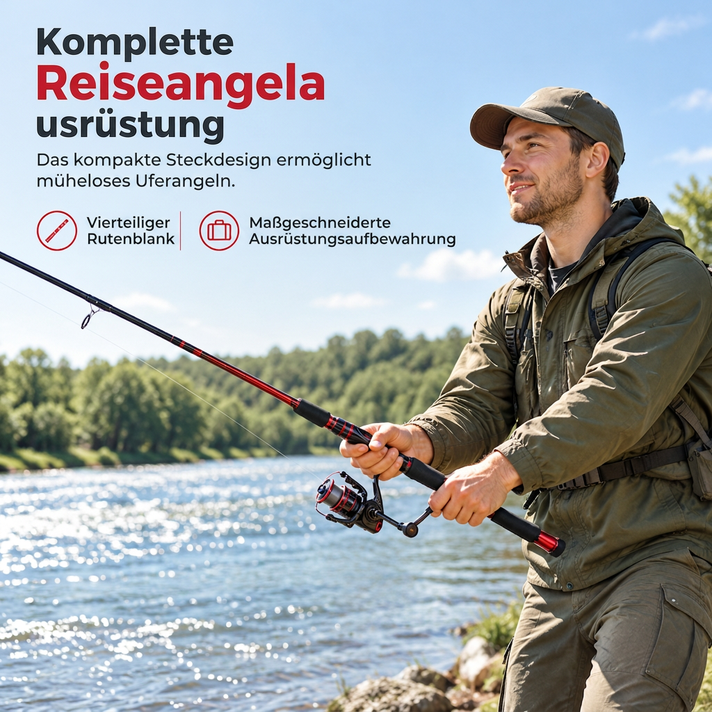 ⏳Begrenzte Zeit 50% Rabatt💥4-teiliges Glasfaser-Meerangelrute zum Weitwurf von Ködern
