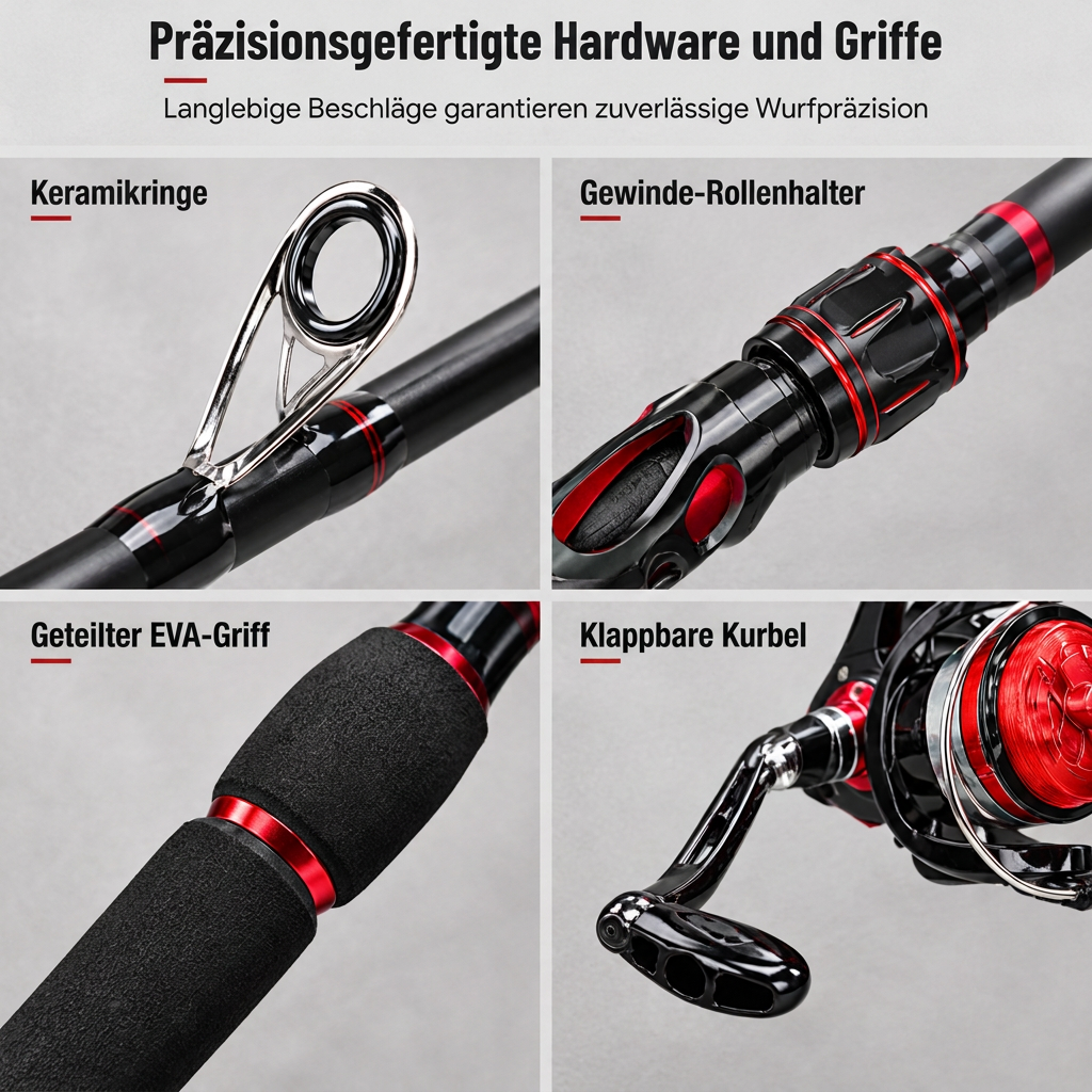 ⏳Begrenzte Zeit 50% Rabatt💥4-teiliges Glasfaser-Meerangelrute zum Weitwurf von Ködern