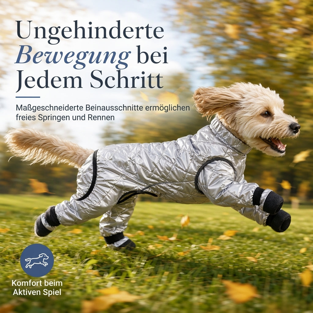 ⏳Begrenzte Zeit 50% Rabatt🐾 Wasserdichter Overall mit Vollabdeckung, gefüttert mit Fleece, dicker warmer vierbeiniger Mantel für Hunde im Winter