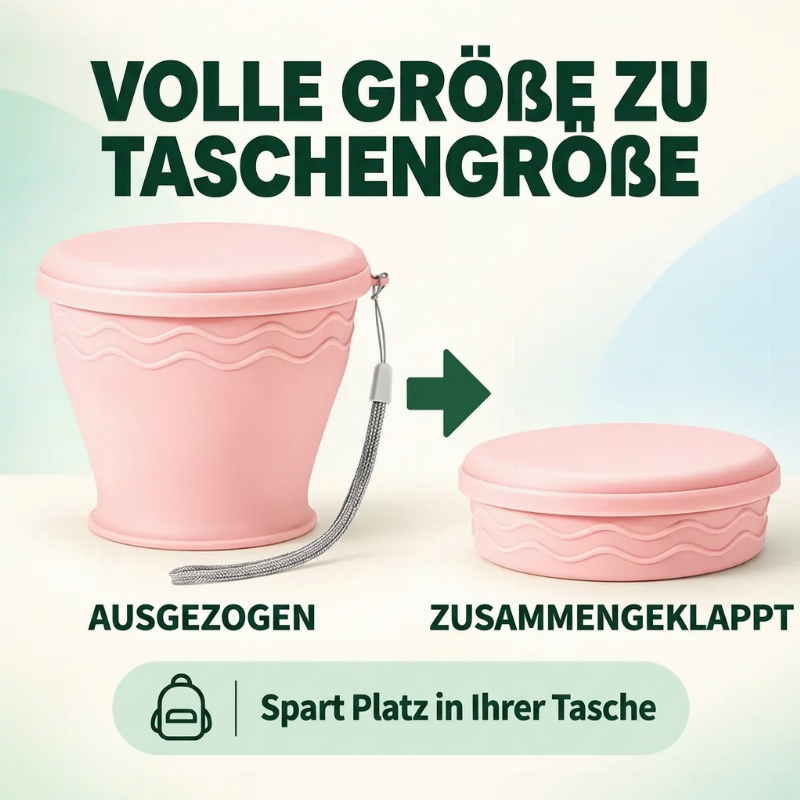 ⏳Begrenzte Zeit 50% Rabatt💥Tragbarer, zusammenklappbarer Reisebecher aus Silikon