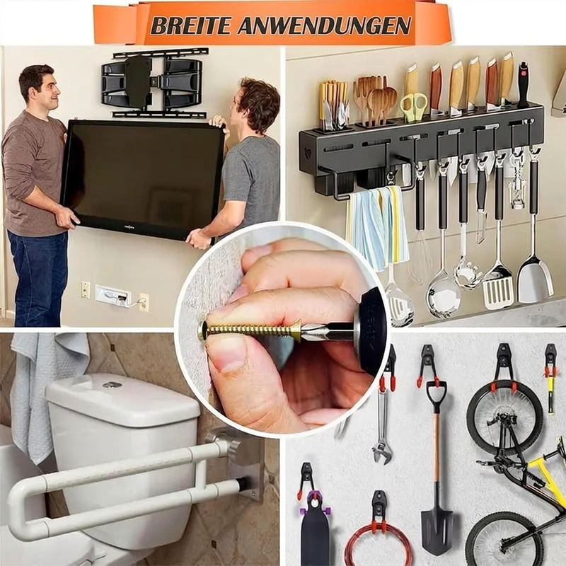⏳Begrenzte Zeit 50% Rabatt💥Selbstbohrende Trockenbau-Dübel mit Schrauben Set